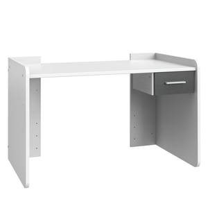 home24 Schreibtisch Joker I 124 x 77 x 70cm Weiß/Weiß/Graphit von home24