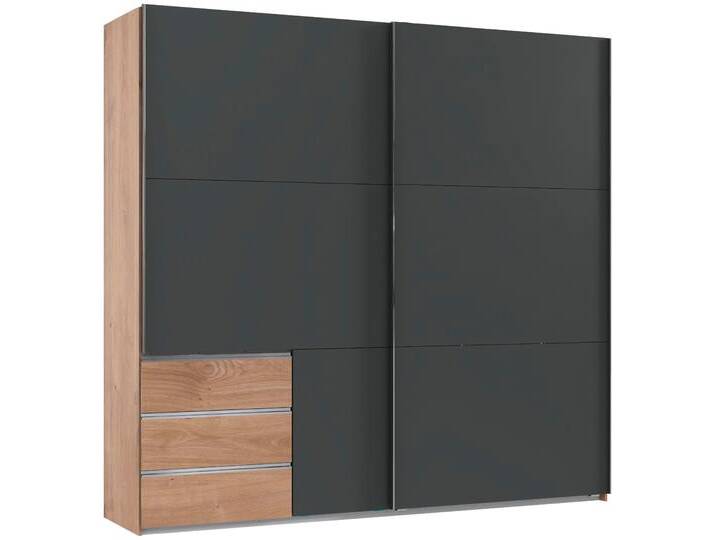 Schwebetürenschrank WIMEX Level by fresh to go , grau (plankeneichefarben, graphit), B:250cm H:236cm T:65cm, Schränke von Wimex