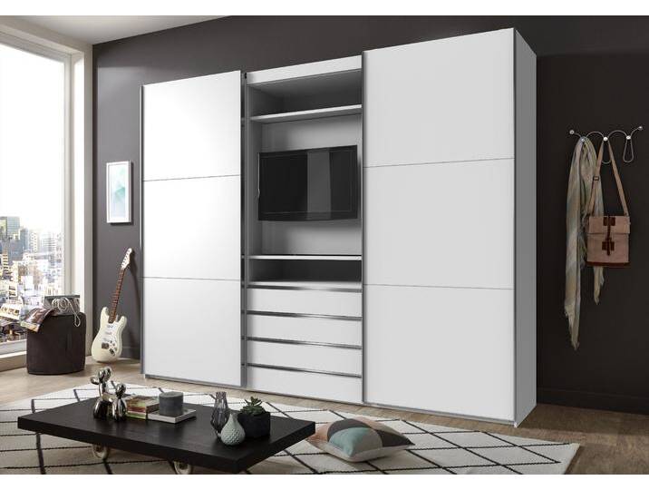 Schwebetürenschrank WIMEX Magic by fresh to go , weiß, B:300cm H:236cm T:65cm, Schränke, tolles EXTRA: mit drehbarem TV-Element, mittig mit Schubladen Schwebetürenschrank WIMEX Magic by fresh to go , weiß, B:300cm H:236cm T:65cm, Schränke, tolles EXTRA: mit drehbarem TV-Element, mittig mit Schubladen von Wimex