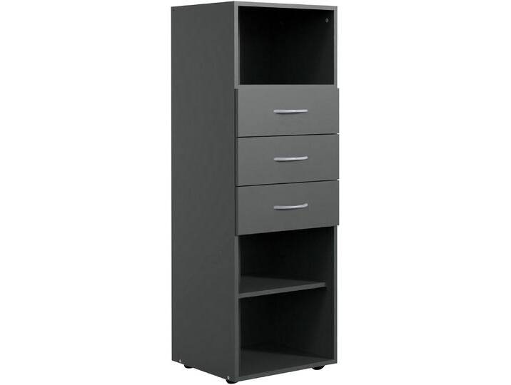 Standregal WIMEX Multiraumkonzept , grau (grafit), B:30cm H:126cm T:40cm, Spanplatte, Regale, planbar und erweiterbar von Wimex