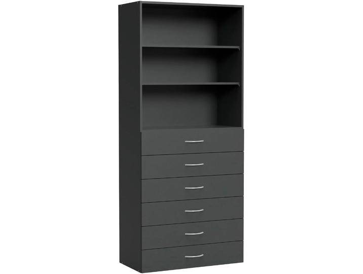 Standregal WIMEX Multiraumkonzept , grau (grafit), B:80cm H:185cm T:40cm, Spanplatte, Regale, planbar und erweiterbar von Wimex