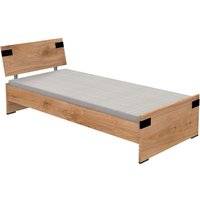 Wimex Bett "Liverpool, 3 Breiten zur Auswahl, Made in Germany" mit rustikalen Metallbeschlägen im coolen Loft Style von Wimex