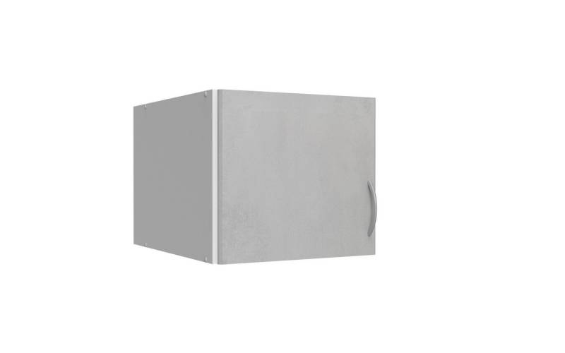 Wimex Aufsatzschrank in WEISS + BETON-NB LICHTGRAU mit einer Tür (BxH: 30x40 cm) von Wimex