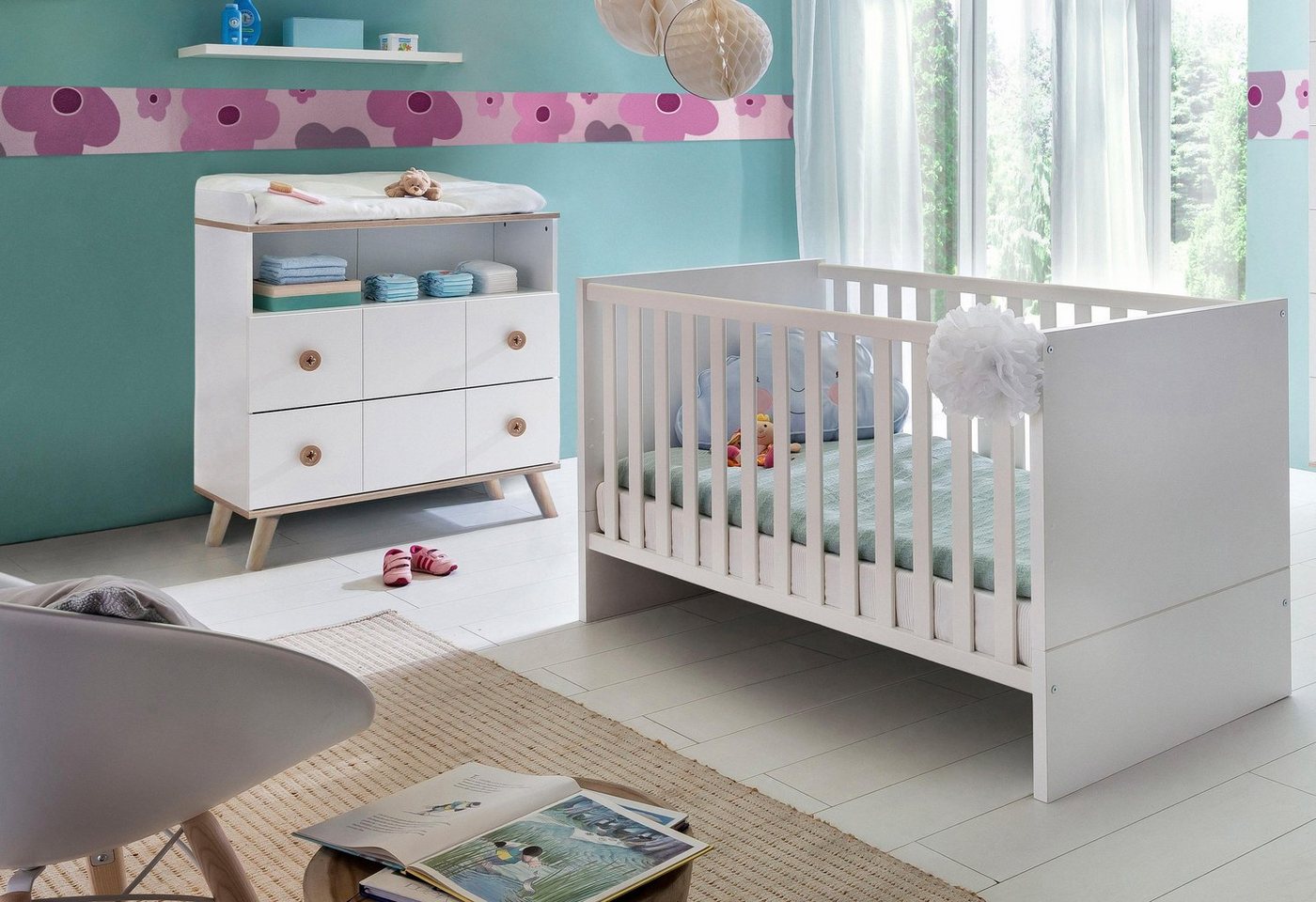 Wimex Babymöbel-Set Cannes, (Spar-Set, 2-St), Bett + Wickelkommode von Wimex