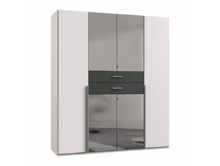 Wimex Denver Drehtürenschrank 6-türig mit Spiegel - Dekor weiß, Spiegelglas, Modern von Wimex