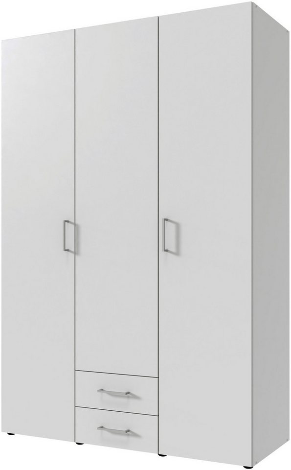 Wimex Drehtürenschrank Mugano (mit langen oder kurzen Griffen aus Metall) wahlweise mit oder ohne Spiegel, mit Schubladen von Wimex