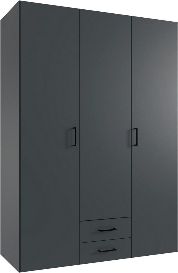 Wimex Kleiderschrank Mugano, in vielen Breiten, 208 oder 236cm hoch, Made in Germany (mit langen oder kurzen Griffen aus Metall) wahlweise mit oder ohne Spiegel, mit Schubladen von Wimex