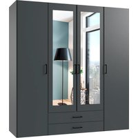 Wimex Drehtürenschrank "Mugano" mit langen oder kurzen Griffen aus Metall, wahlweise mit oder ohne Spiegel, mit Schubladen von Wimex