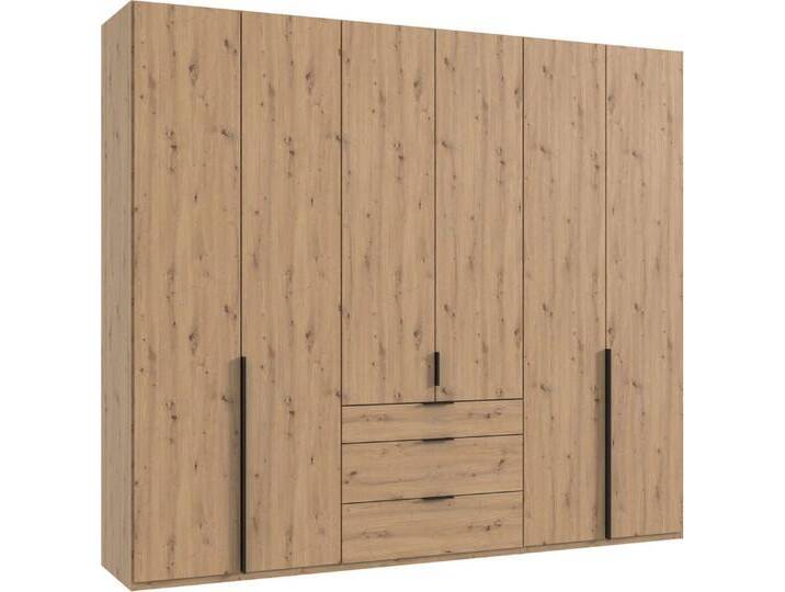 Wimex Drehtürenschrank Mugano (mit langen oder kurzen Griffen aus Metall) in vielen Breiten, 208 oder 236 cm hoch, Made in Germany, beige schwarz von Wimex