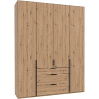 Wimex Drehtürenschrank "Mugano" mit langen oder kurzen Griffen aus Metall, wahlweise mit oder ohne Spiegel, mit Schubladen von Wimex