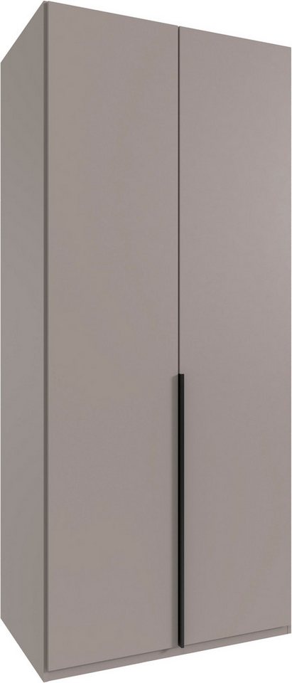 Wimex Kleiderschrank Mugano,in 8 Breiten,3 Höhen,2 Tiefen, viele Farben, Made in Germany (in Basic oder Premium Ausstattung mit 2 weiteren Einlegeböden) mit langen oder kurzen Griffen aus Metall, mit oder ohne Spiegel von Wimex