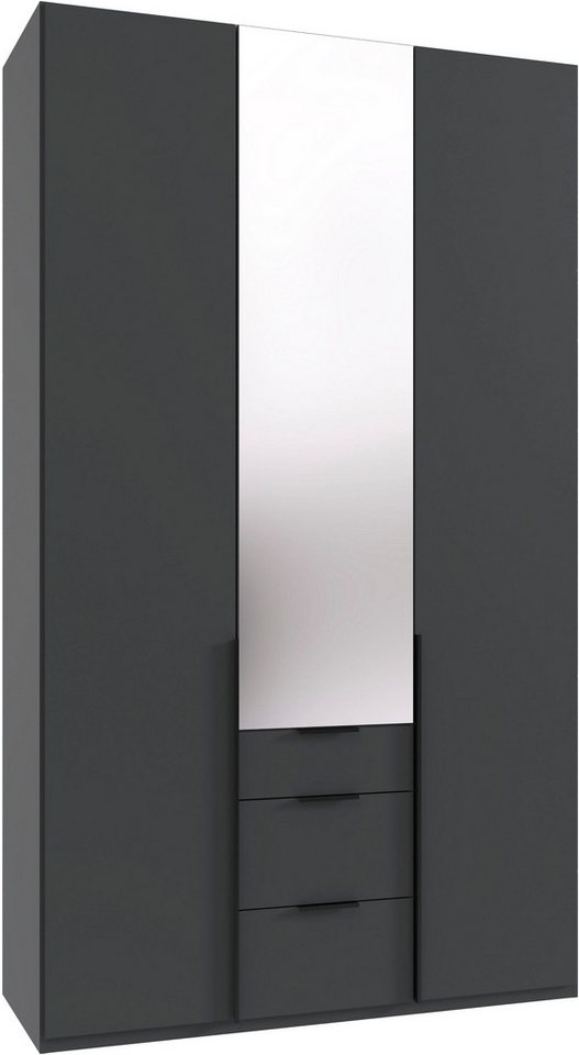 Wimex Kleiderschrank Mugano, in vielen Breiten, 208 oder 236cm hoch, Made in Germany (mit langen oder kurzen Griffen aus Metall) wahlweise mit oder ohne Spiegel, mit Schubladen von Wimex