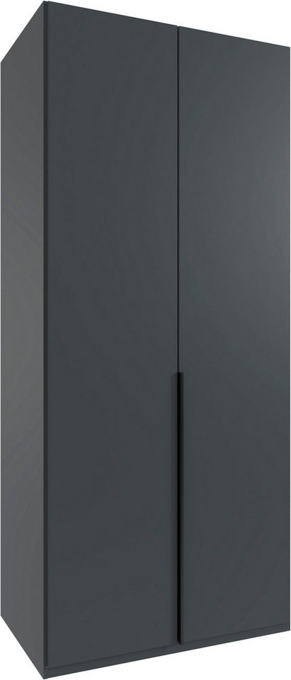 Wimex Kleiderschrank Mugano,in 8 Breiten,3 Höhen,2 Tiefen, viele Farben, Made in Germany (in Basic oder Premium Ausstattung mit 2 weiteren Einlegeböden) mit langen oder kurzen Griffen aus Metall, mit oder ohne Spiegel von Wimex