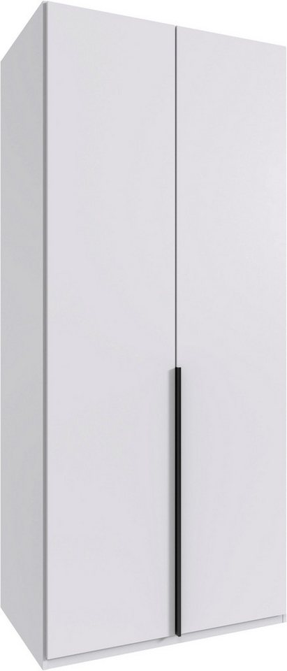 Wimex Kleiderschrank Mugano,in 8 Breiten,3 Höhen,2 Tiefen, viele Farben, Made in Germany (in Basic oder Premium Ausstattung mit 2 weiteren Einlegeböden) mit langen oder kurzen Griffen aus Metall, mit oder ohne Spiegel von Wimex