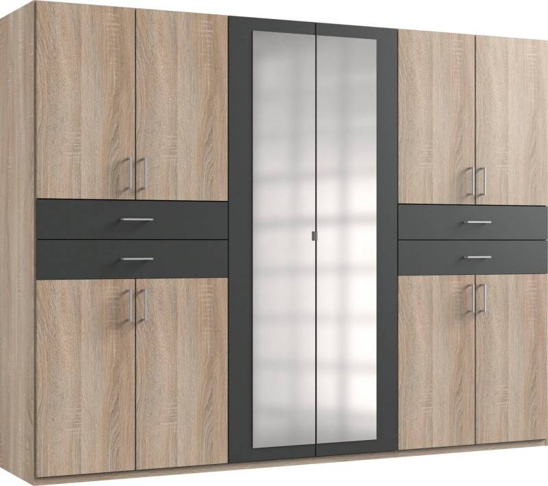 Wimex Kleiderschrank Taiga Kleiderschrank mit Spiegel OTTOs Choice Topseller mit Schubladen auf bequemer Höhe, Garderobe Schlafzimmerschrank von Wimex