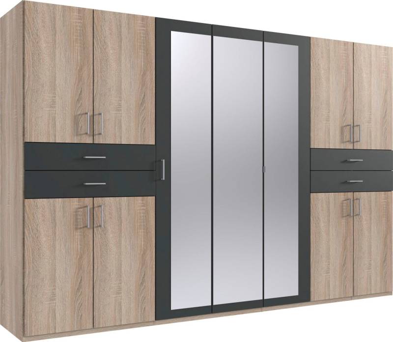 Wimex Kleiderschrank Taiga Kleiderschrank mit Spiegel OTTOs Choice Topseller mit Schubladen auf bequemer Höhe, Garderobe Schlafzimmerschrank von Wimex