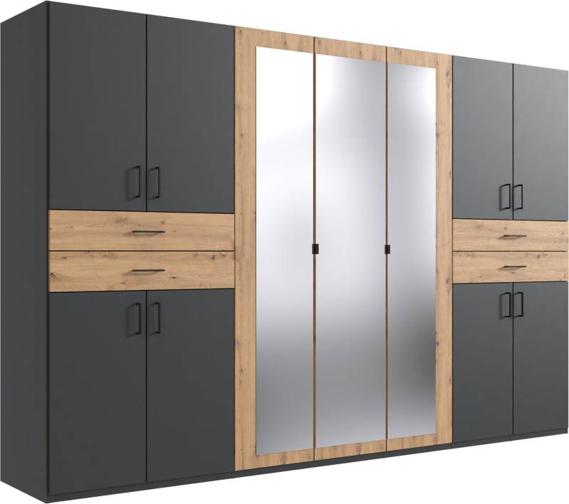 Wimex Kleiderschrank Taiga Kleiderschrank mit Spiegel OTTOs Choice Topseller mit Schubladen auf bequemer Höhe, Garderobe Schlafzimmerschrank von Wimex