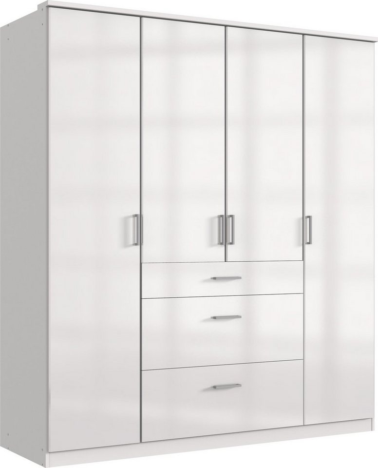 Wimex Drehtürenschrank in HOCHGLANZ LACK WEISS - 179x199x58cm (BxHxT) von Wimex