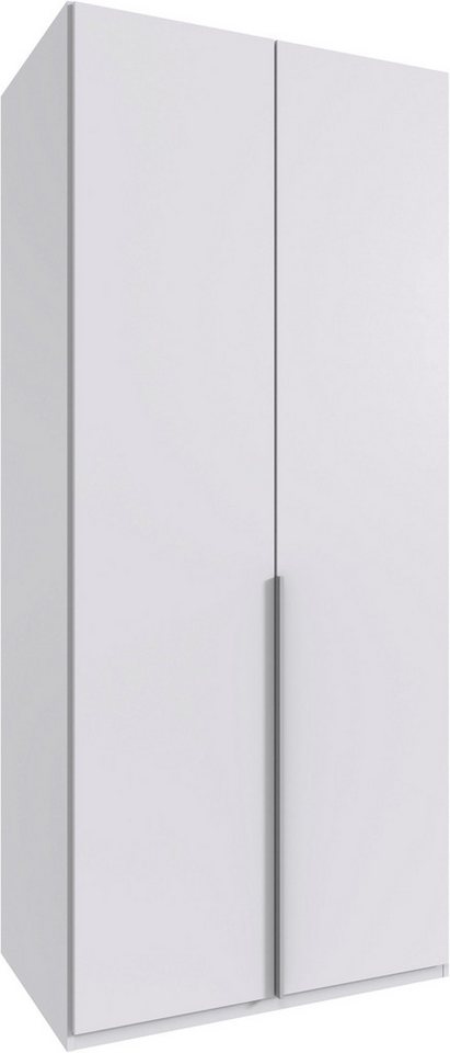 Wimex Kleiderschrank Mugano,in 8 Breiten,3 Höhen,2 Tiefen, viele Farben, Made in Germany (in Basic oder Premium Ausstattung mit 2 weiteren Einlegeböden) mit langen oder kurzen Griffen aus Metall, mit oder ohne Spiegel von Wimex