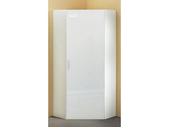 Wimex Eckkleiderschrank Malta mit Hochglanz-Front, weiß, weiß/Hochglanz weiß von Wimex