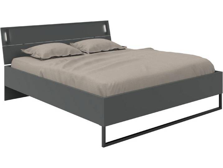 Wimex Futonbett Tilburg in verschiedenen Breiten erhältlich, inkl. LED Beleuchtung, Bett mit Metallkufe, schwarz von Wimex