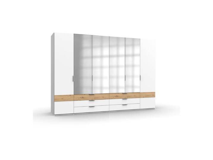 Wimex Gibraltar Drehtürenschrank mit Spiegel - Dekor weiß, Artisan Eiche Nachbildung, Spiegelglas , 270 von Wimex