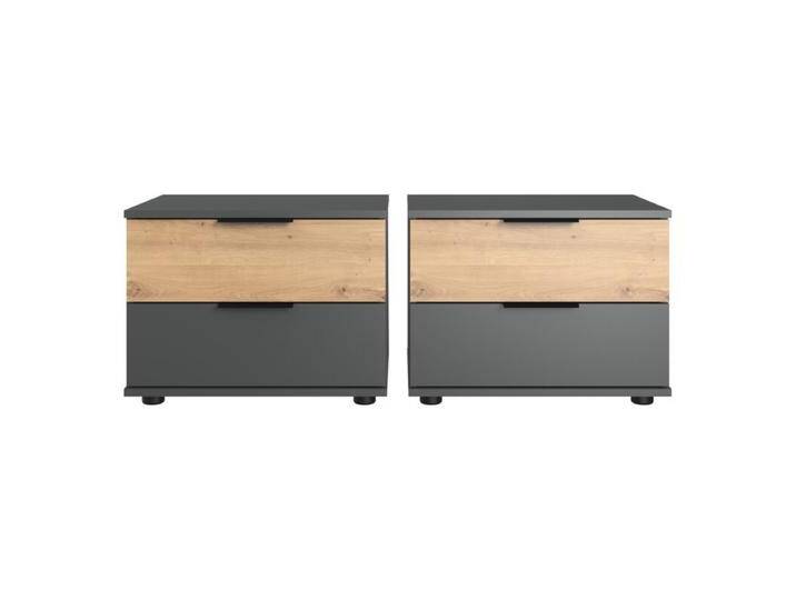 Wimex Gibraltar Nachtkonsolen mit 2 Schubladen im 2er Set - Dekor graphit, Artisan Eiche Nachbildung, Modern, Zeitlos Wimex Gibraltar Nachtkonsolen mit 2 Schubladen im 2er Set - Dekor graphit, Artisan Eiche Nachbildung, Modern, Zeitlos von Wimex