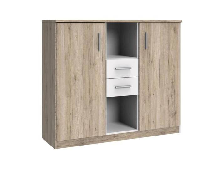 Wimex Joker Highboard mit 2 Türen und 2 Schubladen - Eiche Sanremo Nachbildung, Dekor weiß Wimex Joker Highboard mit 2 Türen und 2 Schubladen - Eiche Sanremo Nachbildung, Dekor weiß von Wimex