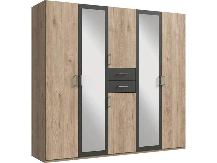 Wimex KLEIDERSCHRANK, Eiche, Graphit, Holz, 4 Fächer, 2 Schubladen, Rechteckig, 225x207x58 cm, Schlafzimmer, Kleiderschränke, Drehtürenschränke Wimex KLEIDERSCHRANK, Eiche, Graphit, Holz, 4 Fächer, 2 Schubladen, Rechteckig, 225x207x58 cm, Schlafzimmer, Kleiderschränke, Drehtürenschränke von Wimex
