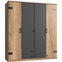 Wimex Kleiderschrank "Cork, mit oder ohne Spiegel, rustikaler Look im Industrial Design", wahlweise in 135cm oder 180cm breit, 58cm tief, 199cm hoch von Wimex