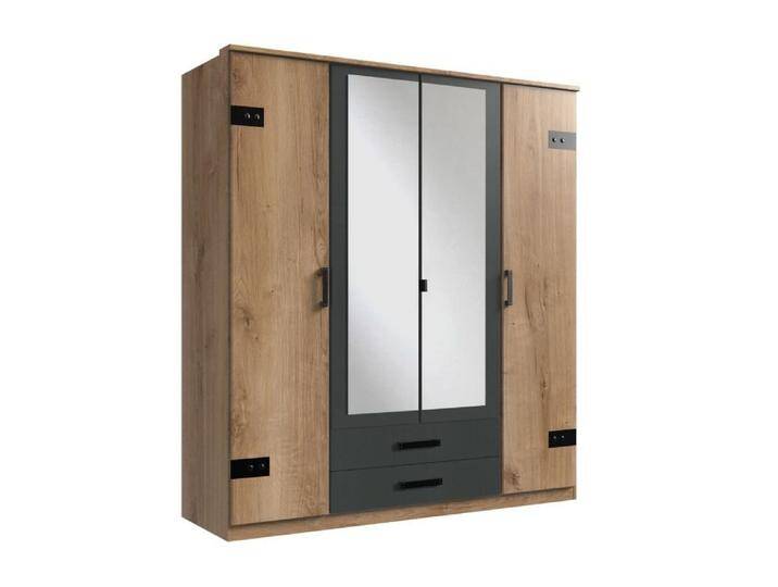 Wimex Kleiderschrank Cork Eiche / Graphit ca. 180 cm von Wimex