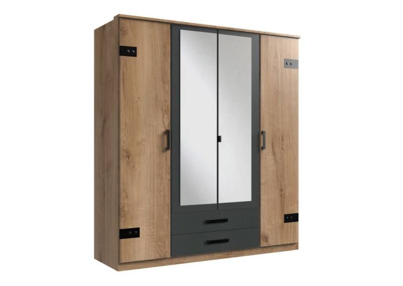 Wimex Kleiderschrank Cork Eiche / Graphit ca. 180 cm von Wimex