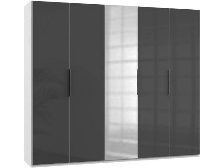 Wimex Kleiderschrank Level by fresh to go mit Glas- und Spiegeltüren, grau weiß, Türen: 5 St., weiß/Grauglas von Wimex