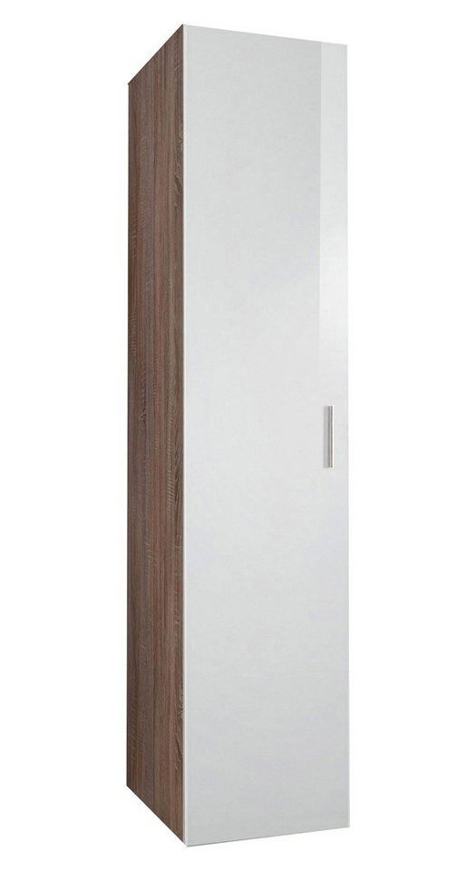 Wimex Kleiderschrank Malta (mit Türen, inneneinteilung variabel, 1-St., moderne Optik, Hochglanz Fronten, alufarbene Griffe) Größe und Fabe wählbar, mit alufarbenen Kunststoffgriffen von Wimex