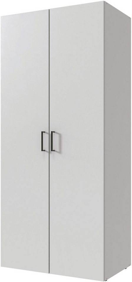 Wimex Kleiderschrank Mugano,in 8 Breiten,3 Höhen,2 Tiefen, viele Farben, Made in Germany (in Basic oder Premium Ausstattung mit 2 weiteren Einlegeböden) mit langen oder kurzen Griffen aus Metall, mit oder ohne Spiegel von Wimex