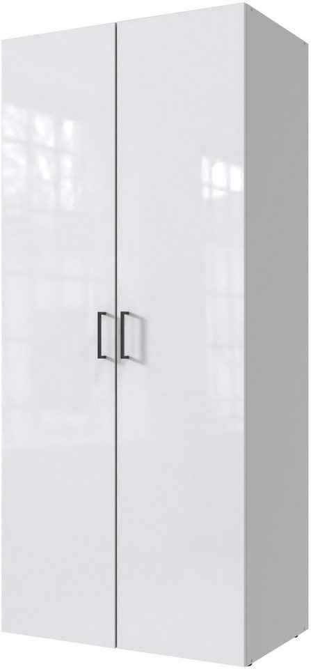 Wimex Kleiderschrank Mugano,in 8 Breiten,3 Höhen,2 Tiefen, viele Farben, Made in Germany (in Basic oder Premium Ausstattung mit 2 weiteren Einlegeböden) mit langen oder kurzen Griffen aus Metall, mit oder ohne Spiegel von Wimex