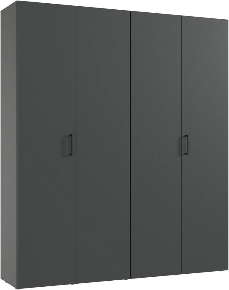 Wimex Kleiderschrank Mugano,in 8 Breiten,3 Höhen,2 Tiefen, viele Farben, Made in Germany (in Basic oder Premium Ausstattung mit 2 weiteren Einlegeböden) mit langen oder kurzen Griffen aus Metall, mit oder ohne Spiegel von Wimex