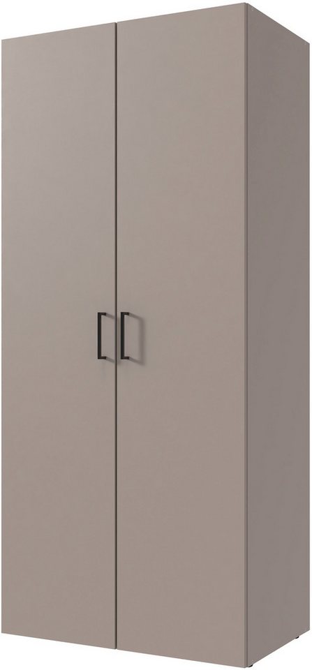 Wimex Kleiderschrank Mugano,in 8 Breiten,3 Höhen,2 Tiefen, viele Farben, Made in Germany (in Basic oder Premium Ausstattung mit 2 weiteren Einlegeböden) mit langen oder kurzen Griffen aus Metall, mit oder ohne Spiegel von Wimex