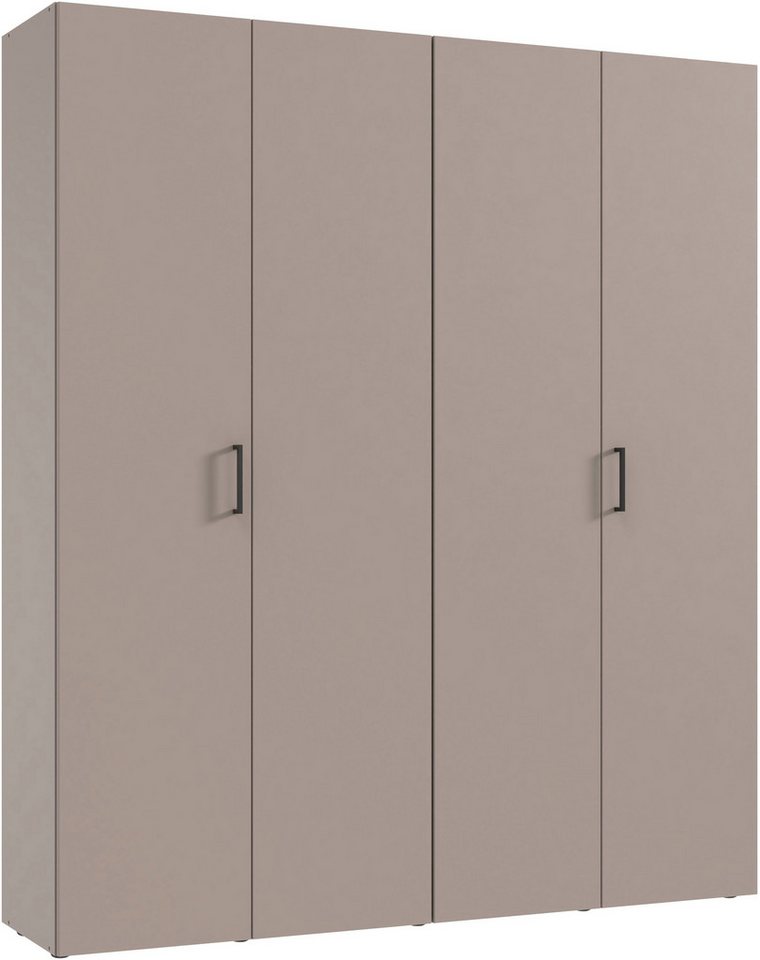 Wimex Kleiderschrank Mugano,in 8 Breiten,3 Höhen,2 Tiefen, viele Farben, Made in Germany (in Basic oder Premium Ausstattung mit 2 weiteren Einlegeböden) mit langen oder kurzen Griffen aus Metall, mit oder ohne Spiegel von Wimex