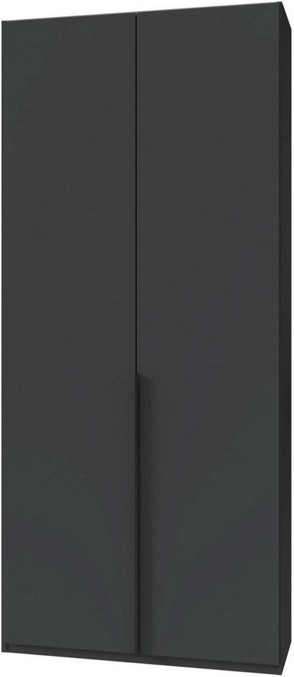 Wimex Kleiderschrank Mugano,in 8 Breiten,3 Höhen,2 Tiefen, viele Farben, Made in Germany (in Basic oder Premium Ausstattung mit 2 weiteren Einlegeböden) mit langen oder kurzen Griffen aus Metall, mit oder ohne Spiegel von Wimex