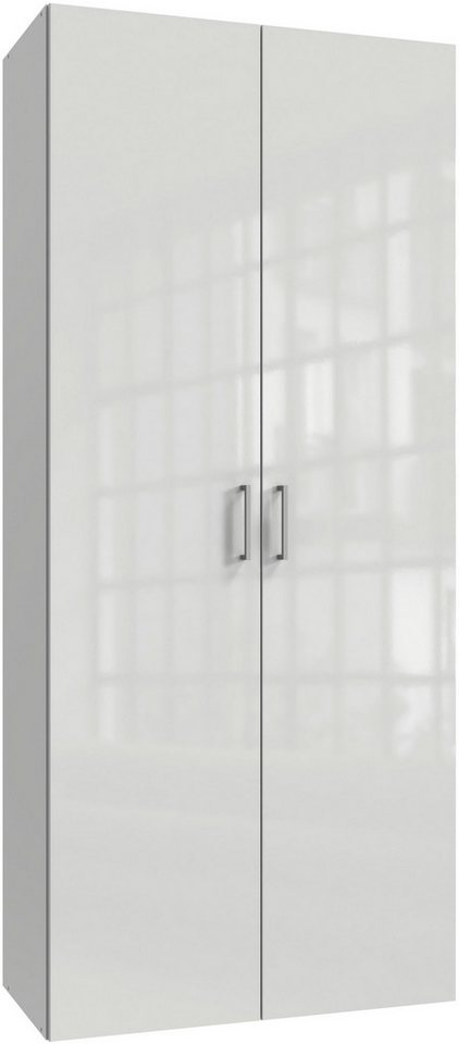 Wimex Kleiderschrank Mugano,in 8 Breiten,3 Höhen,2 Tiefen, viele Farben, Made in Germany (in Basic oder Premium Ausstattung mit 2 weiteren Einlegeböden) mit langen oder kurzen Griffen aus Metall, mit oder ohne Spiegel von Wimex