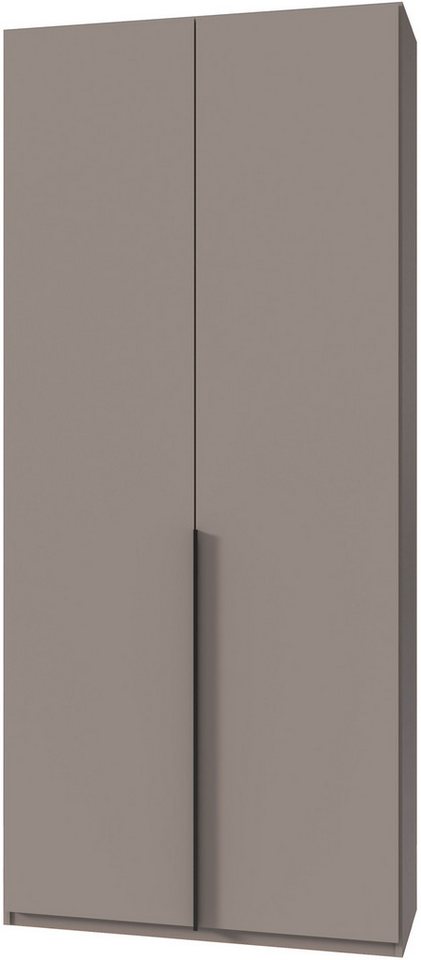 Wimex Kleiderschrank Mugano,in 8 Breiten,3 Höhen,2 Tiefen, viele Farben, Made in Germany (in Basic oder Premium Ausstattung mit 2 weiteren Einlegeböden) mit langen oder kurzen Griffen aus Metall, mit oder ohne Spiegel von Wimex