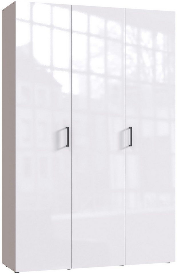 Wimex Kleiderschrank Mugano,in 8 Breiten,3 Höhen,2 Tiefen, viele Farben, Made in Germany (in Basic oder Premium Ausstattung mit 2 weiteren Einlegeböden) mit langen oder kurzen Griffen aus Metall, mit oder ohne Spiegel von Wimex