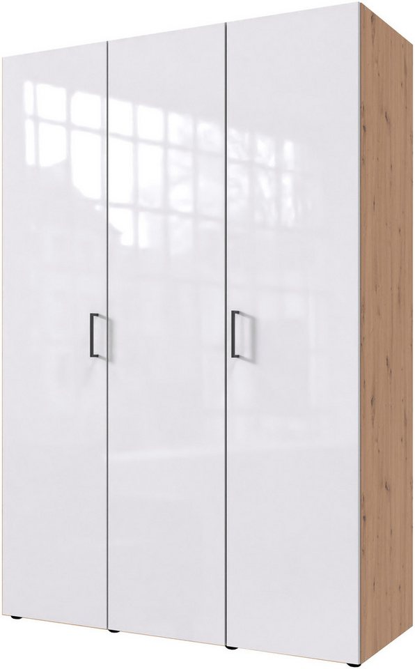 Wimex Kleiderschrank Mugano,in 8 Breiten,3 Höhen,2 Tiefen, viele Farben, Made in Germany (in Basic oder Premium Ausstattung mit 2 weiteren Einlegeböden) mit langen oder kurzen Griffen aus Metall, mit oder ohne Spiegel von Wimex