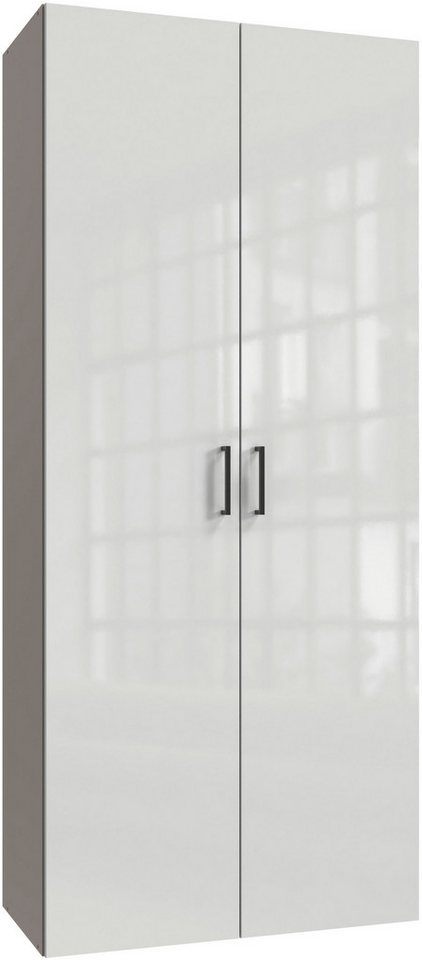 Wimex Kleiderschrank Mugano,in 8 Breiten,3 Höhen,2 Tiefen, viele Farben, Made in Germany (in Basic oder Premium Ausstattung mit 2 weiteren Einlegeböden) mit langen oder kurzen Griffen aus Metall, mit oder ohne Spiegel von Wimex