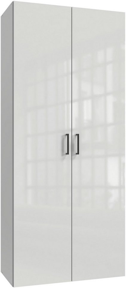 Wimex Kleiderschrank Mugano,in 8 Breiten,3 Höhen,2 Tiefen, viele Farben, Made in Germany (in Basic oder Premium Ausstattung mit 2 weiteren Einlegeböden) mit langen oder kurzen Griffen aus Metall, mit oder ohne Spiegel von Wimex