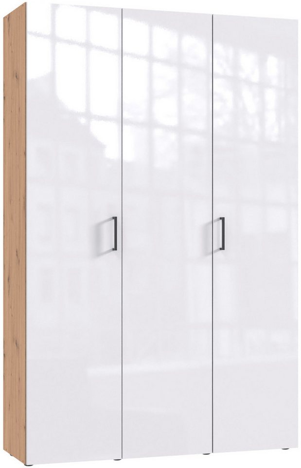 Wimex Kleiderschrank Mugano,in 8 Breiten,3 Höhen,2 Tiefen, viele Farben, Made in Germany (in Basic oder Premium Ausstattung mit 2 weiteren Einlegeböden) mit langen oder kurzen Griffen aus Metall, mit oder ohne Spiegel von Wimex