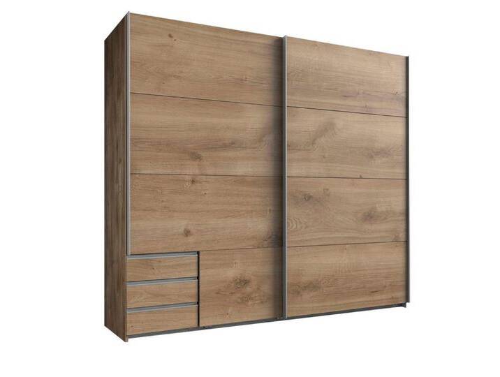 Wimex Kleiderschrank Seattle (Seattle, 1-St., Schwebetürenschrank) 225cm plankeneiche Holz-Optik, braun von Wimex