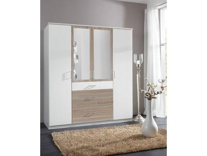 Wimex Kleiderschrank in Weiß mit 3 Schubladen und 4 Türen (B/H/T: 180x198x58 cm), weiß von Wimex