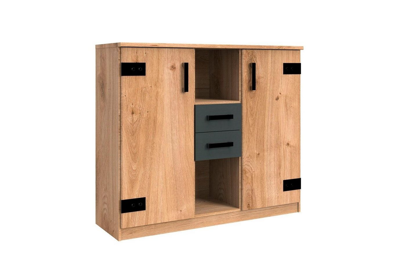 Wimex Kombikommode Liverpool, Schrank 2trg.mit 2 Schubladen, Made in Germany, mit Soft-Close, 124/41/105cm, Industrial Design Wimex Kombikommode Liverpool, Schrank 2trg.mit 2 Schubladen, Made in Germany, mit Soft-Close, 124/41/105cm, Industrial Design von Wimex